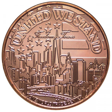 2014 * Copper round Etats-Unis Médaille en cuivre "11/9 Memorial"
