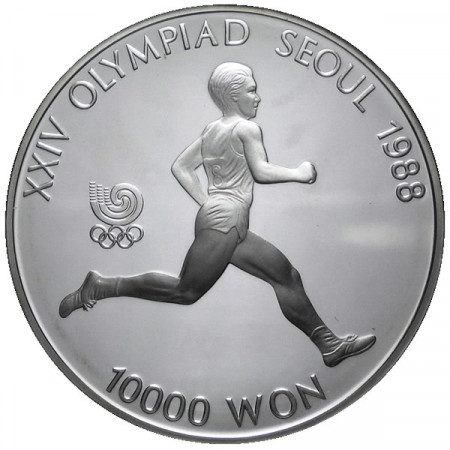 1986 * 10000 Won argent Corée du Sud - Course BE