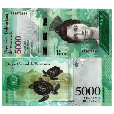 2016 * Billet Venezuela 5000 Bolivares "Luisa Cáceres de Arismendi" (pNew) NEUF