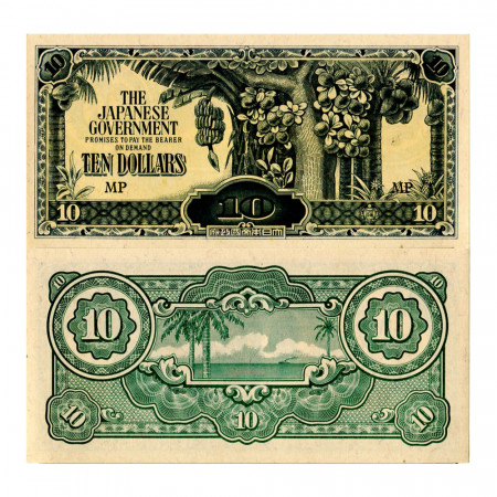 ND (1942-44) * Billet Malaisie Britannique (Malaya) 10 Dollars "Occupation Japonaise WWII" (pM7c) NEUF