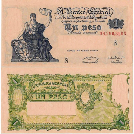 ND (1951-52) * Billet Argentine 1 Peso "Liberty - Progreso" (p262) SUP+