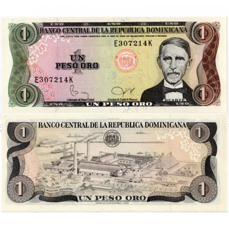 1982 * Billet République Dominicaine 1 Peso Oro "Juan Pablo Duarte y Díez" (p117c) NEUF