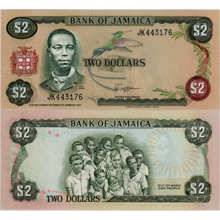 ND (1982-86) * Billet Jamaïque 2 Dollars "Paul Bogle" (p65a) NEUF