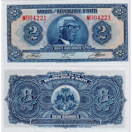 1979 * Billet Haïti 2 Gourdes "President Dr. F Duvalier" (p231a) NEUF