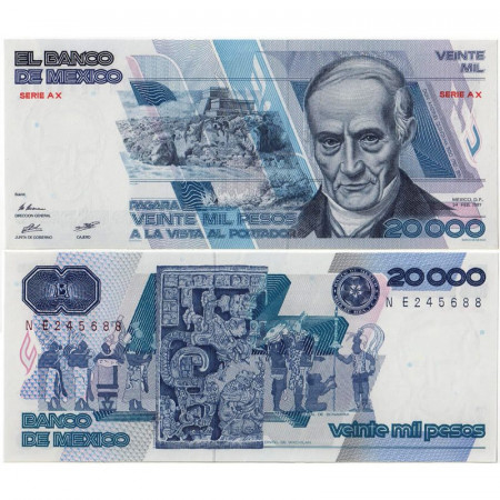 1987 * Billet Mexique 20.000 Pesos "Don Andrés Quintana Roo" (p91b) NEUF