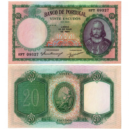 1954 * Billet 20 Escudos Portugal "DA Luiz de Menezes" (p153a) prNEUF