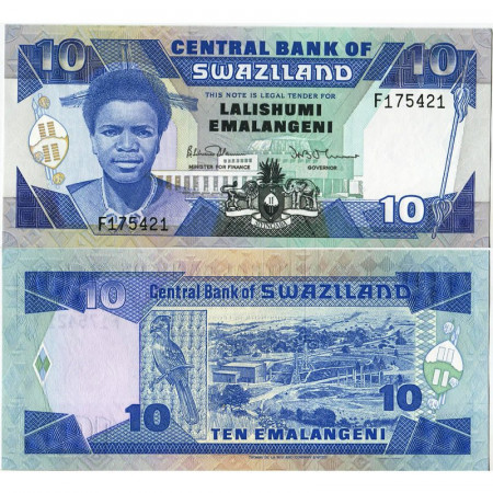 ND (1986) * Billet Swaziland 10 Emalangeni "King Mswati III" (p15a) NEUF