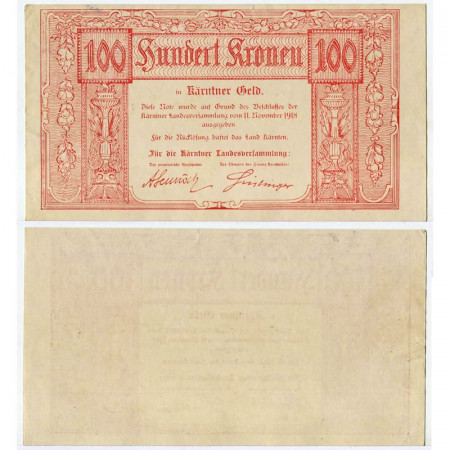 1918 * Billet Autriche 100 Kronen "Karnten" (pS105a) prNEUF