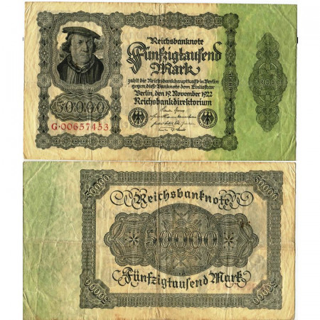1922 * Billet Allemagne Weimar 50.000 Mark "Reichsbanknote" (p79) TTB