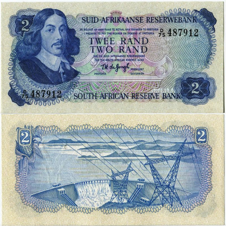 ND (1974-76) * Billet Afrique du Sud 2 Rand "Bartholomeus Vermuyden" (p117a) NEUF