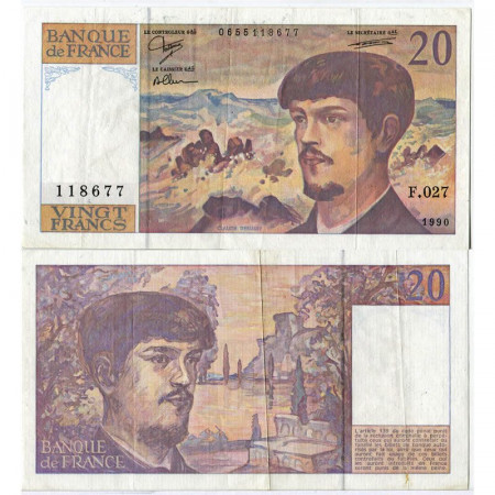 1990 * Billet France 20 Francs "Claude Debussy" (p151d) SUP