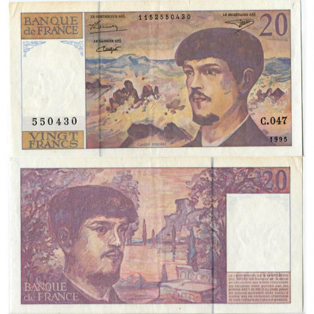 1995 * Billet France 20 Francs "Claude Debussy" (p151h) SUP+