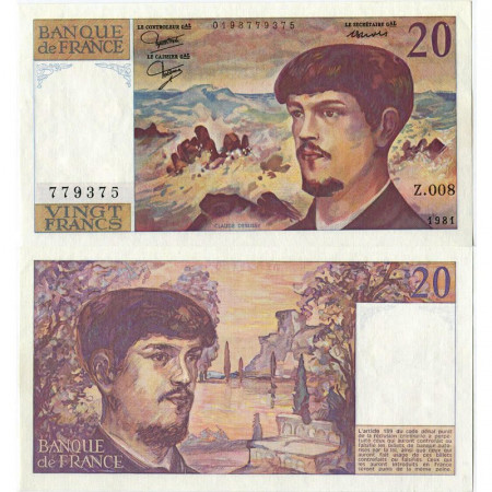 1981 * Billet France 20 Francs "Claude Debussy" (p151a) NEUF