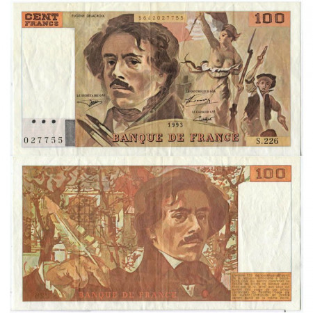 1993 * Billet France 100 Francs "Ferdinand V E Delacroix" (p154g) SUP