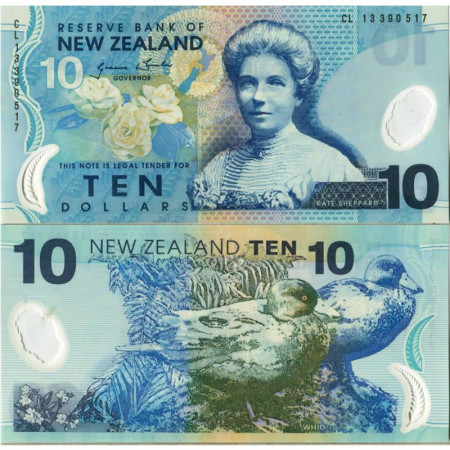 2013 * Billet Polymère Nouvelle-Zélande 10 Dollars "K Sheppard" (p186c) NEUF