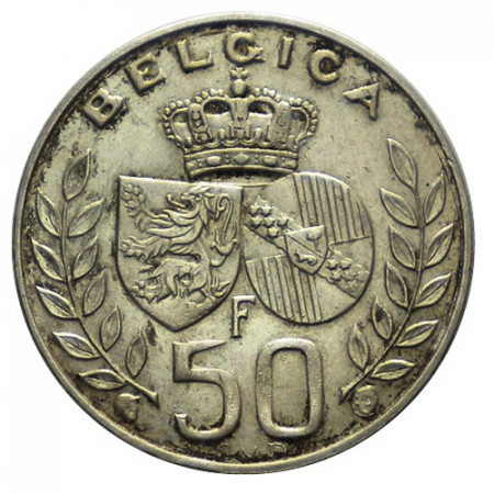 1960 * 50 Francs Argent Belgique "Baudouin" (KM 152.1) SUP+