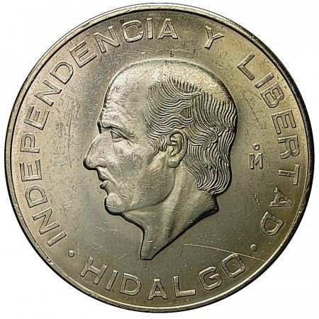 1955 * 10 Pesos Argent Mexique "Hidalgo Grande" (KM 474) SUP/FDC