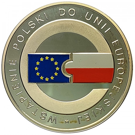 2004 * 10 Zlotych Argent Pologne "Adhésion Pologne à l'Union Européenne" (Y 482) BE