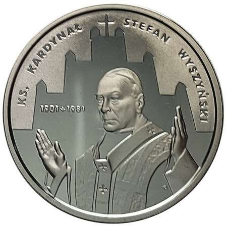 2001 * 10 Zlotych Argent Pologne "Centenaire Naissance Cardinal Stefan Wyszyński" (Y 419) BE