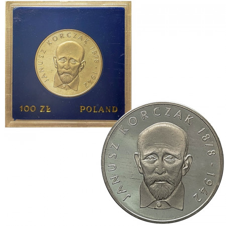 1978 * 100 Zlotych Argent Pologne "Janusz Korczak" (Y 94) BE