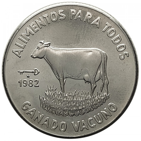 1982 * 5 Pesos Argent Cuba "FAO - Bovins" (KM 103) FDC