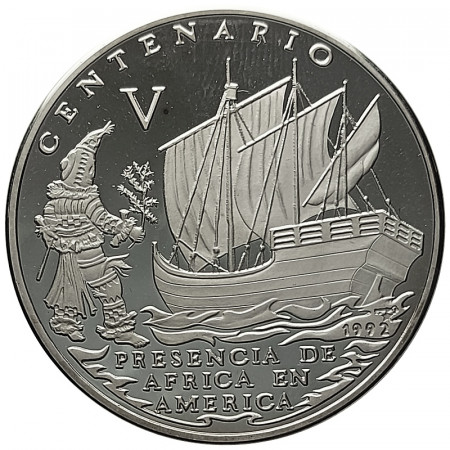 1992 * 10 Pesos Argent Cuba "Rencontre Deux Cultures - Présence Africaine en Amérique" (KM 371.1) BE