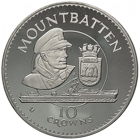 1980 * 10 Crowns Argent Îles Turques-et-Caïques "Lord Mountbatten" (KM 48) BE