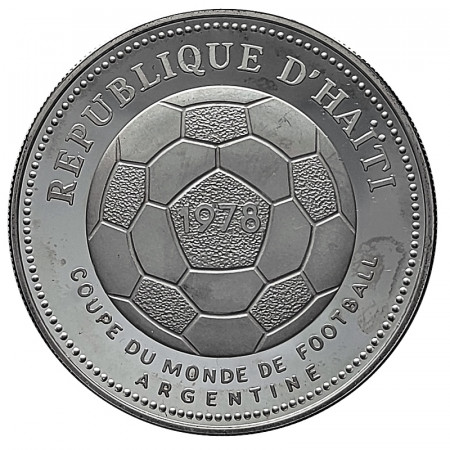 1977 * 50 Gourdes Argent Haïti "Championnat du Monde de Football 1978" (KM 127) BE