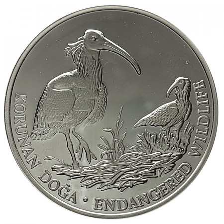 1994 * 50.000 Lira Argent Turquie "Faune en Voie de Disparition - Bald Ibis" (KM 1030) BE