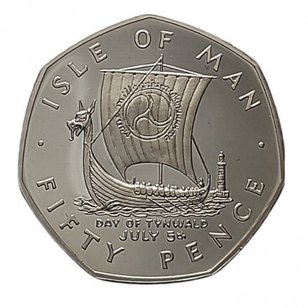 1979 * 50 Pence Argent Île de Man "Jour de Tynwald, 5 Juillet" (KM 51a) BE