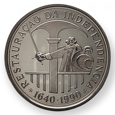 1990 * 100 Escudos Argent Portugal "Restauration de l'Indépendence Portugaise" (KM 651a) BU