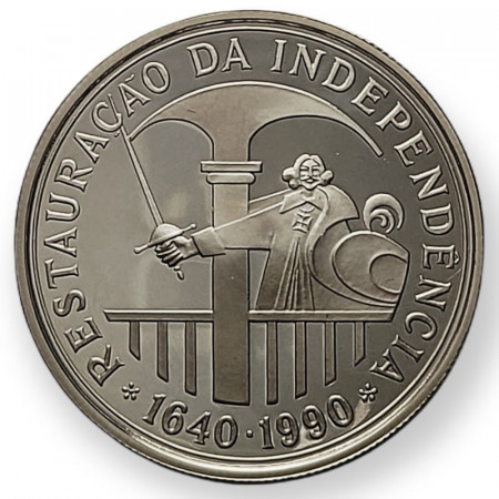 1990 * 100 Escudos Argent Portugal "Restauration de l'Indépendence Portugaise" (KM 651a) BE