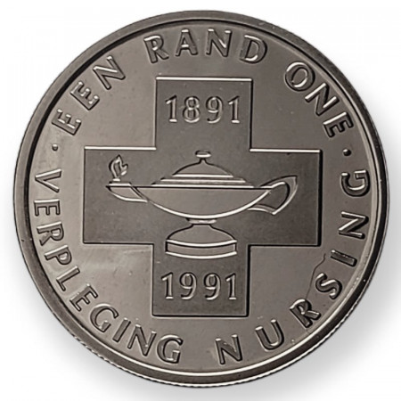 1991 * 1 Rand Argent Afrique du Sud "Centenary of South Africa Nursing Schools" (KM 142) BE