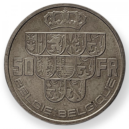 1939 * 50 Francs Argent Belgique "Leopold III BELGIE:BELGIQUE" (KM 122.1) SUP