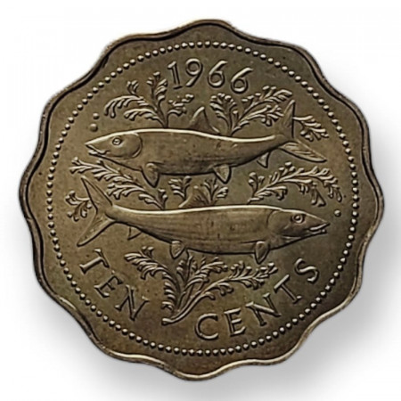 1966 * 10 Cents Bahamas "Elizabeth II - Two Bonefish" (KM 4) FDC