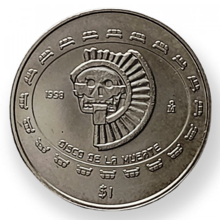 1998 * 1 Peso 1/4 Oz Argent Mexique "Disco de la Muerte - Pre-Columbian Aztec" (KM 617) FDC