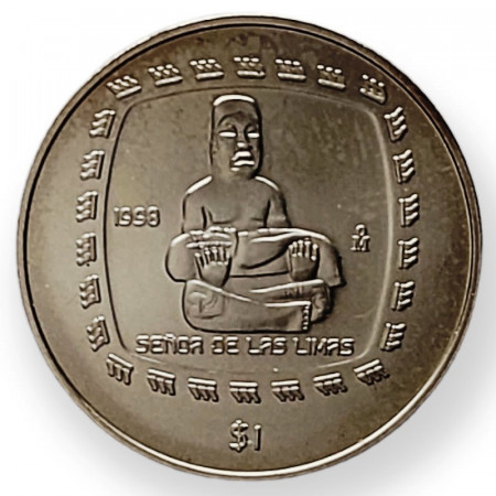 1998 * 1 Peso 1/4 Oz Argent Mexique "Señor de las Limas - Pre-Columbian Aztec" (KM 593) FDC