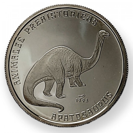 1993 * 5 Pesos Argent Cuba "Apatosaurus" (KM 405) BE