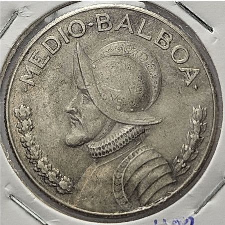 1966 *1/2  Balboa Argent Panama "Vasco Núñez" (KM 27) TTB