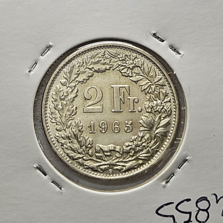 1965 B * 2 Francs Argent Suisse "Standing Helvetia" (KM 21) SUP