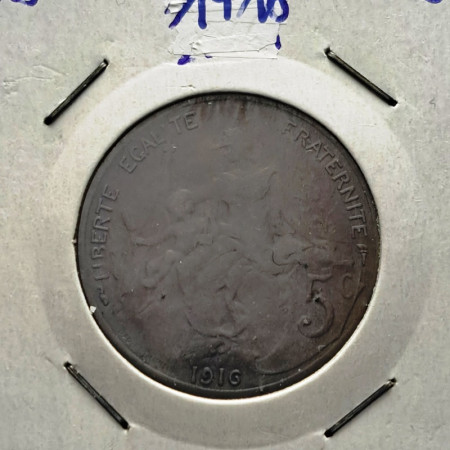 1916 * 5 Centimes France "Terza Repubblica - Liberty Head" (KM 842) TTB