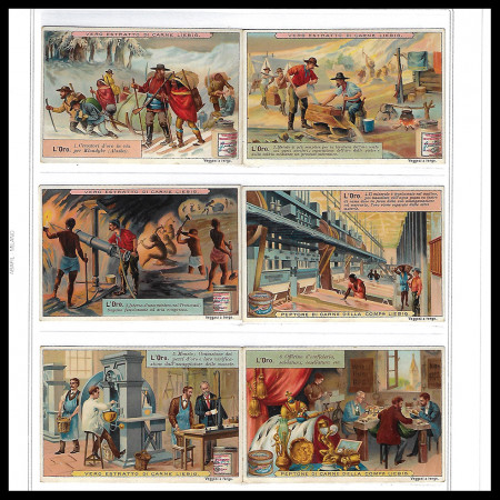 1900 * Lot 6 Chromo LIEBIG "L'Oro" (CIF 639 - SANG 639)