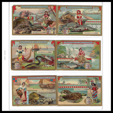 1904 * Lot 6 Chromo LIEBIG "Ghiottonerie di Mare E di Fiume" (CIF 780 - SANG 779)