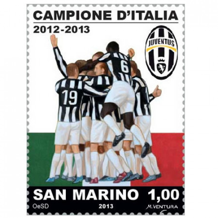 2013 * timbre Saint Marin en euro Juventus Championne d'Italie