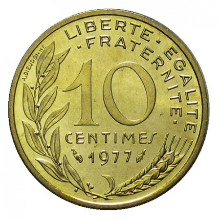 1977 * 10 Centimes France "Liberty" (KM 929) FDC