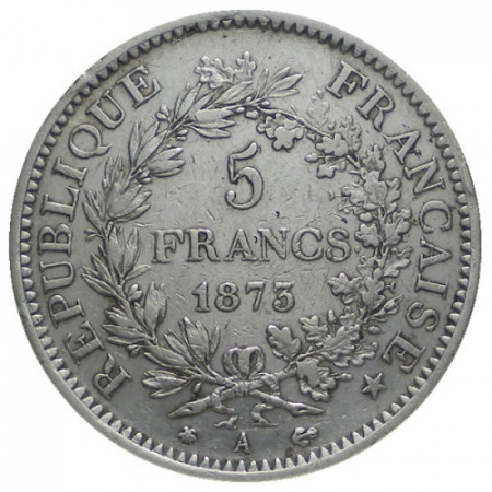 1873 A * 5 Francs Argent France "Hercule" - Paris (KM 820.1) TTB