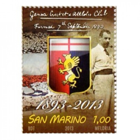 2013 * timbre San Marino en euro 120 ans Genoa C.F.C.