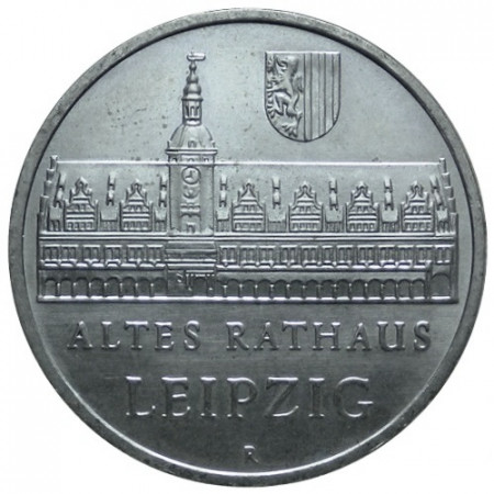 1984 A * 5 Mark ALLEMAGNE RDA République Démocratique "City Hall Building" (KM 96) UNC