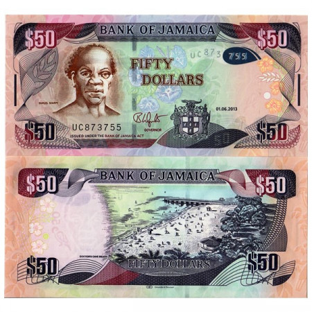 2013 * Billet Jamaïque 50 Dollars "S Sharpe" (pNew) NEUF