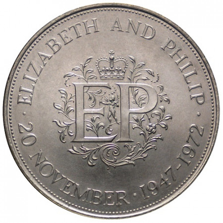 1972 * 25 New Pence Grande-Bretagne "25e Mariage Royal" (KM 917) UNC
